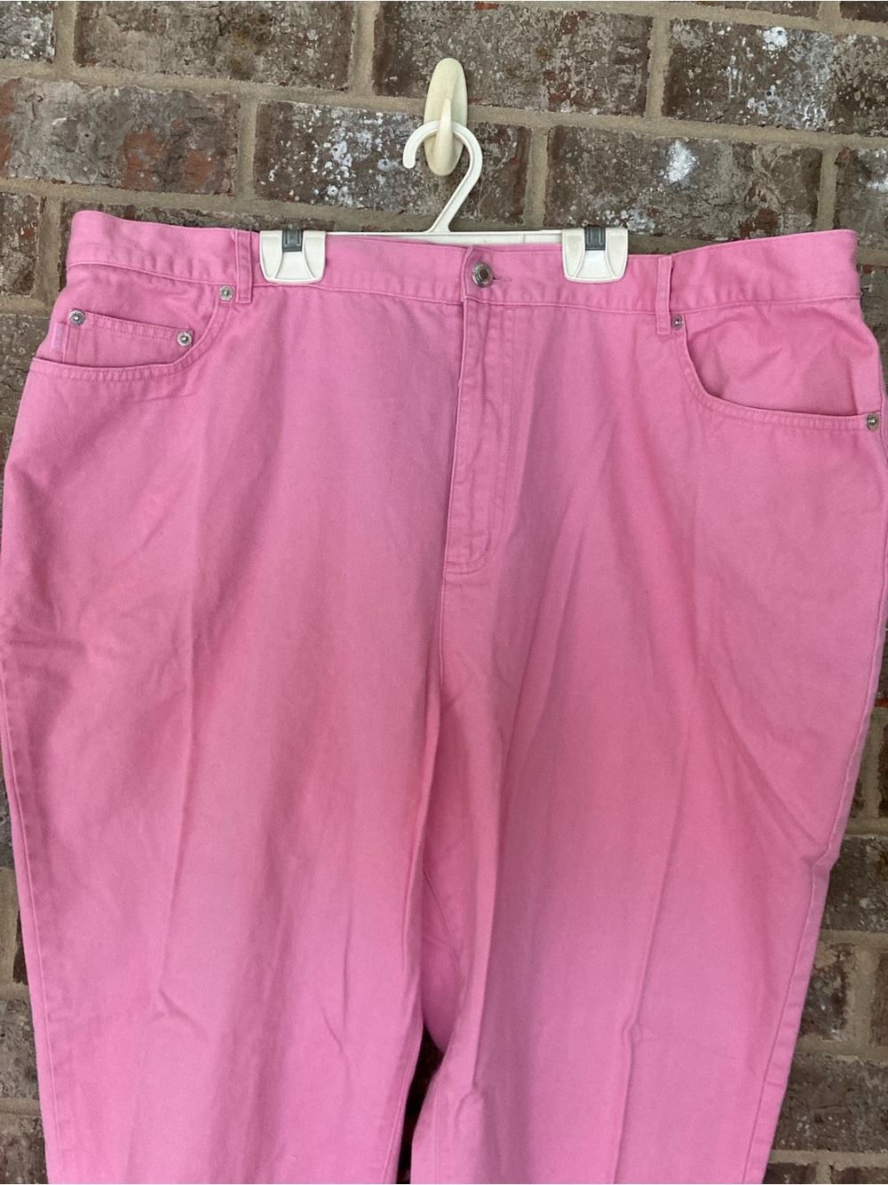 Lauren Ralph Lauren Pink Cropped Jeans Womens 22W Hot Pink Cotton Capri Pants - Picture 5 of 11